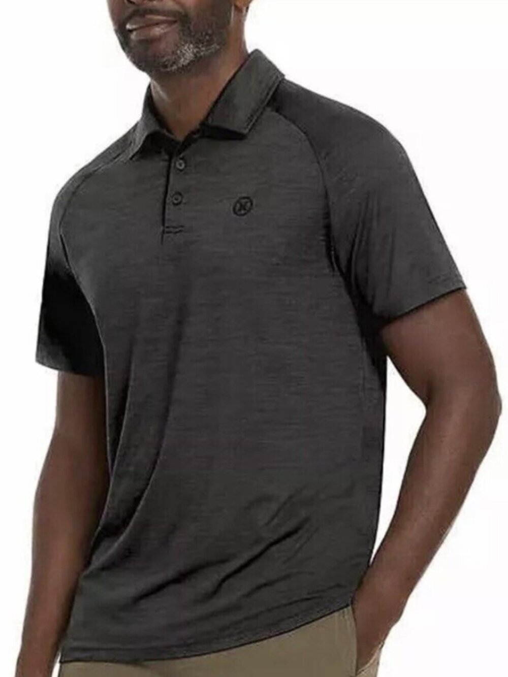 Hurley Performance Casual Charcoal Gray Logo Polo XL